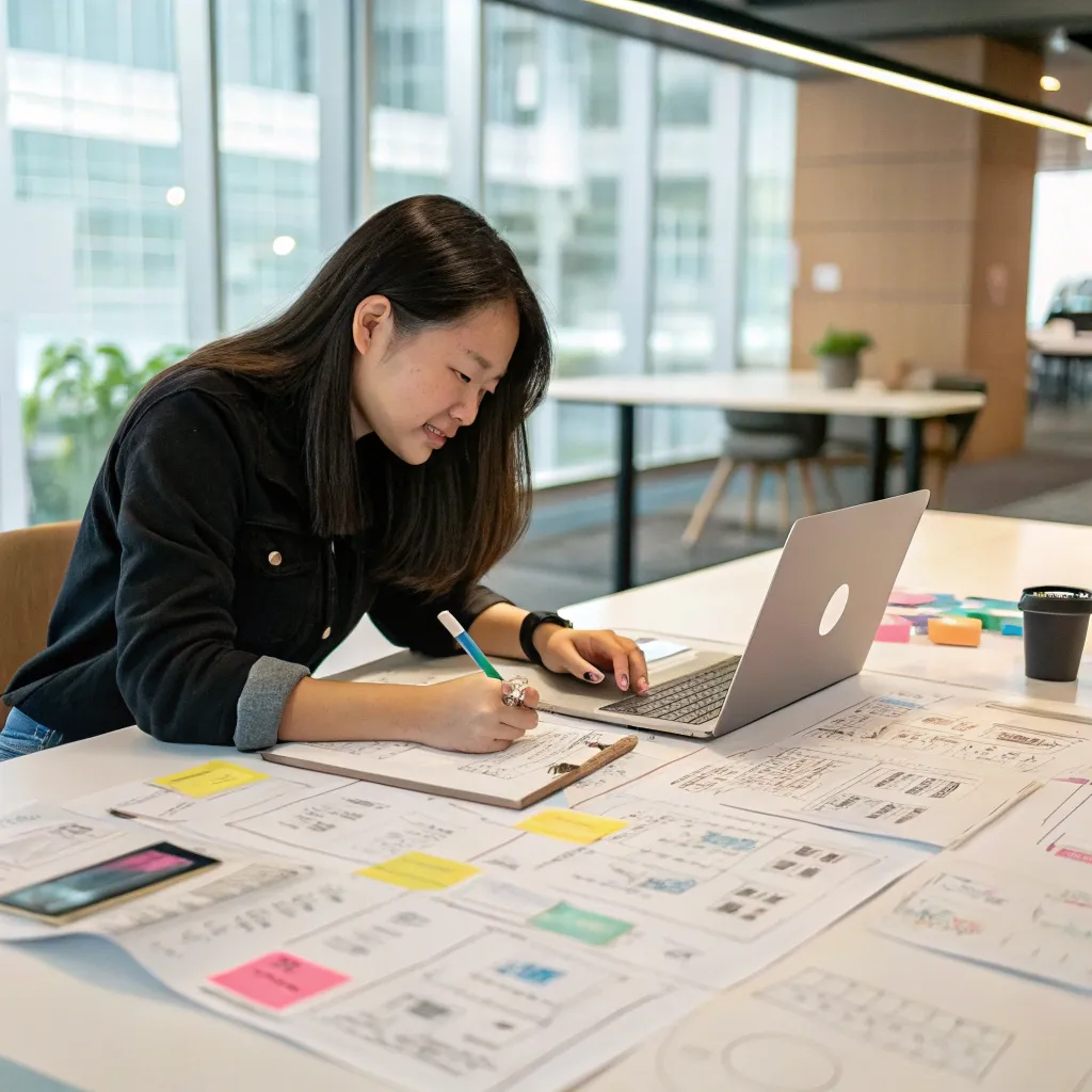 Julia Chen brainstorming design ideas